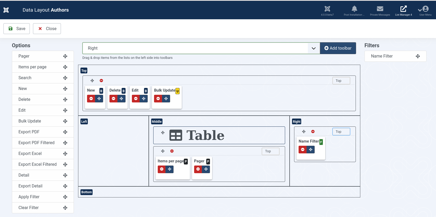 List Manager for Joomla 4